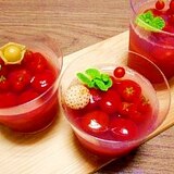 トマトのコンポートゼリー☆トマトジュースゼリー